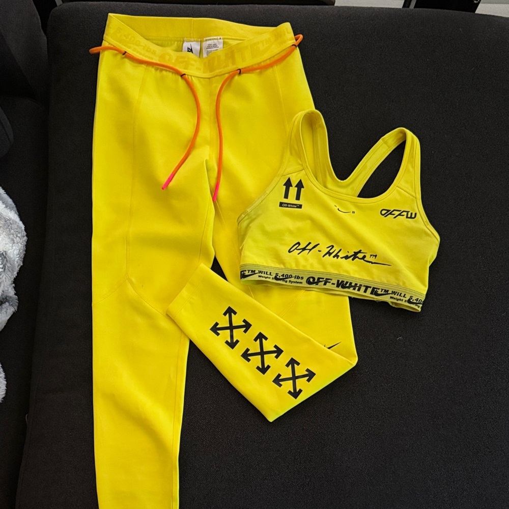 Off-White Vibrant Yellow Sports Set